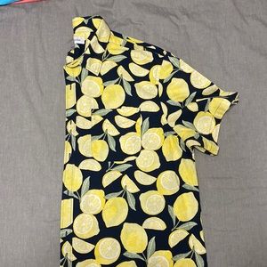 Old Navy novelty Lemon print shirt XXL